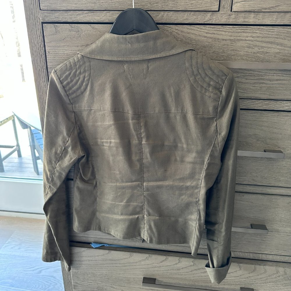 LEVEL 99 BROOKLYN MOTO JACKET OLIVE - Picture 7 of 8